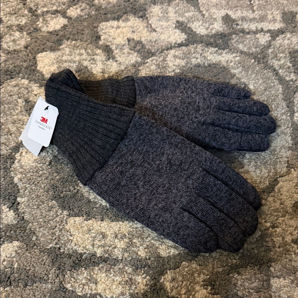 3M Thinsulate Dark Gray Knit Gloves